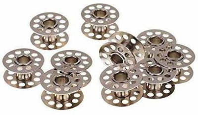 Lucknow Crafts HAND SEWING MACHINE BOBBINS-PACK OF 10 BOBBINS-METAL Metal Bobbins(Pack of 10, Small)