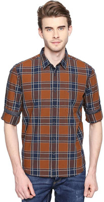 BASICS Men Checkered Casual Multicolor Shirt