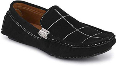 CHAVI COLLECTION Loafers For Men(Black , 7)