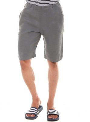 TWIST Solid Men Grey Regular Shorts