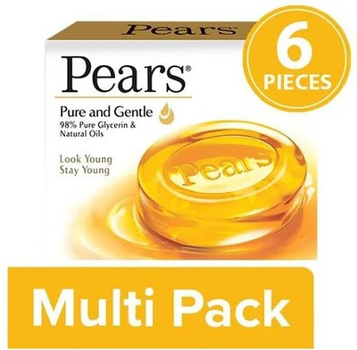 Pears Soap Bar - Pure & Gentle, 6x50g(6 x 50 g)