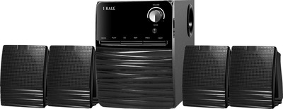 I Kall IK 403 Multimedia 4.1 Speaker System with Bluetooth, Aux, USB, FM Connectivity 60 W Bluetooth Home Theatre(Black, 4.1...