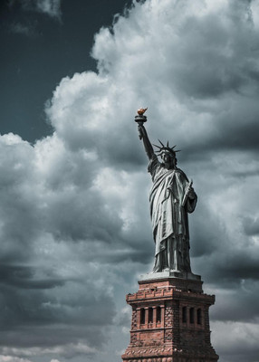 anshul internet point 45.72 cm STATUE OF LIBERTY 2 Self Adhesive Sticker(Pack of 1)
