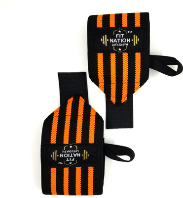 FIT NATION Cotton Thumb Wrist Support (1 Pair) Wrist Support(Orange)