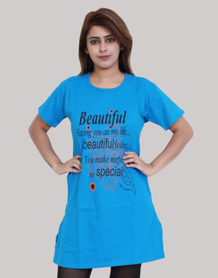 AG apparel Typography Women Round Neck Multicolor T-Shirt