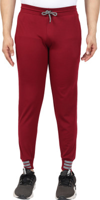 Le Maroco Solid Men Red Track Pants