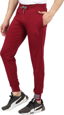 Le Maroco Solid Men Red Track Pants