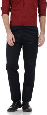 BASICS Regular Fit Men Dark Blue Trousers