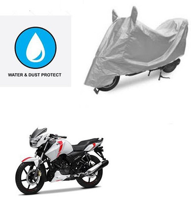 Gavya Two Wheeler Cover for TVS(Apache RTR 160, Silver)