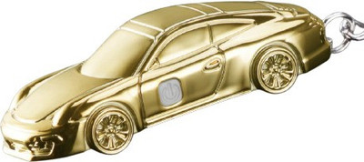 GREYFIRE USB Rechargeable Mini Sport Car Shape Metal Windproof Keychain Cigarette Lighter(Gold)