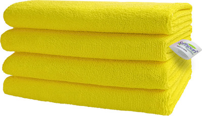 SOFTSPUN Microfiber Vehicle Washing  Cloth(Pack Of 4)