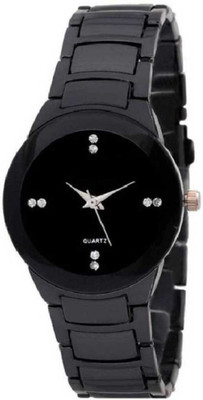 MATTRENDS Black Diamond Black Diamond Studded Analog Watch  - For Men