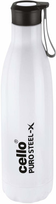 cello 600 ml Steel Bottle(Pack of 1, White)