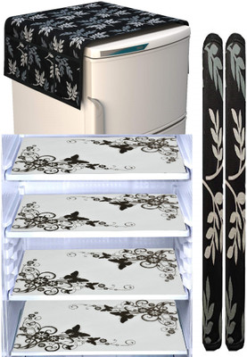 LAPHINO Refrigerator  Cover(Width: 100 cm, BLACK)