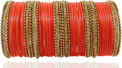 NMII Metal, Glass Zircon Bangle Set(Pack of 48)