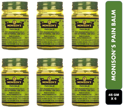 Monisons Pain Relief Balm, (Pack of 6), 45 GM Each Balm(6 x 45 g)