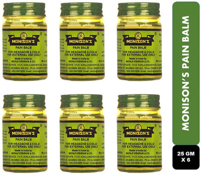 Monisons Pain Relief Balm 25gm, (PACK OF 6) Balm(6 x 25 g)