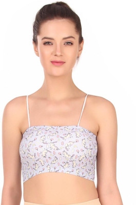 TOMKOT Women Bandeau/Tube Lightly Padded Bra(Light Blue)