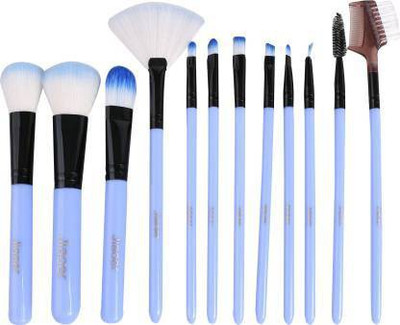Pindara Premium Makeup Brush Set with Blue Storage Box (Pack of 12)(Pack of 12)