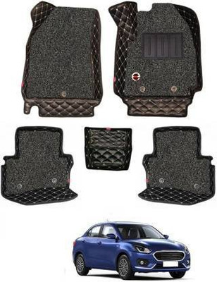 CARSHADE Leather 7D Mat For  Maruti New Dzire(Black)