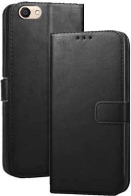 GoPerfect Flip Cover for Vivo Y55 |Leather Finish Flip Cover|Inbuilt Stand & Inside Pockets(Black, Magnetic Case, Pack of: 1)