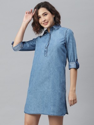 STYLESTONE Women Shirt Blue Dress