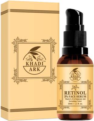 Khadi Ark Retinol Face Serum Enriched with Vitamin C, E & Hyaluronic Acid For Glowing Skin, Dark Spots Corrector and Anti Acne (Face Moisturizer)