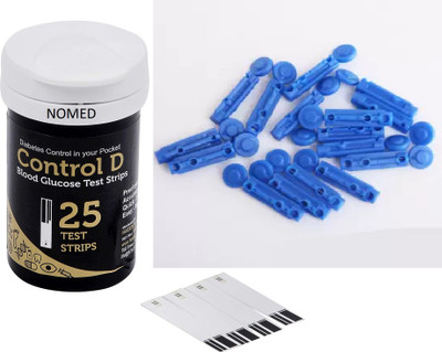 NoMed Control D 25 Test Strips & Glucometer Lancets(25)