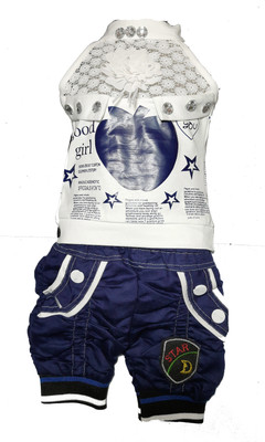 KING FASHION Baby Girls Party(Festive) Top Shorts(blue)