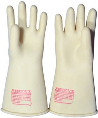 vidyut 11 KV Electrical Insulated Rubber Seamless Hand Gloves (355 mm) Rubber Safety Gloves Rubber  Safety Gloves(Pack of 2)
