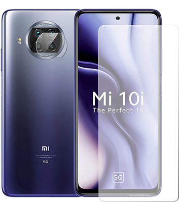 ISAAK Tempered Glass Guard for Mi 10i Tempered Glass & Back Camera Lens Protector (Combo Pack)(Pack of 2)
