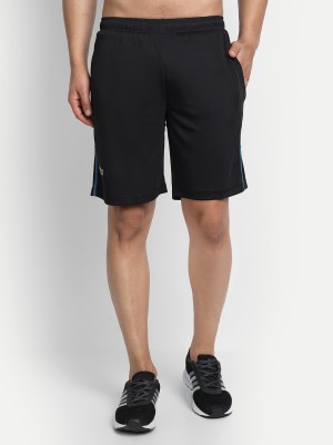 DIDA Solid Men Black Sports Shorts