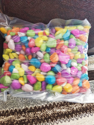 kuku Garden/Plant/Home Decor (Mix Colour) Polished Asymmetrical Marble Pebbles Polished Asymmetrical Marble Pebbles(Multicolor 500 g)