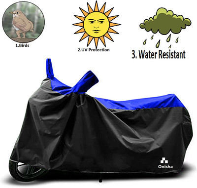 Zection Two Wheeler Cover for LML(Freedom Prima, Black, Blue)