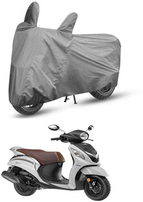 Mdstar Two Wheeler Cover for Yamaha(Fascino, Grey)