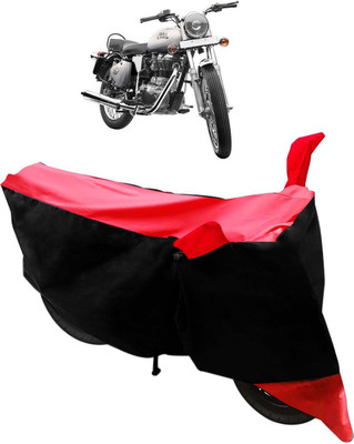 SMART BUYY Two Wheeler Cover for Royal Enfield(Bullet 350, Black, Red)