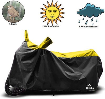 Zection Two Wheeler Cover for Mahindra(Flyte, Yellow, Black)