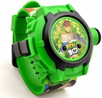 MATTRENDS Ben10 Series Ben Kids Led 24 Photos Wall Projector Digital Watch  - For Boys & Girls