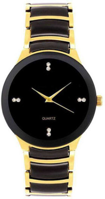 MATTRENDS Black Diamond Studded Trendy Luxury Styled Analog Watch  - For Men
