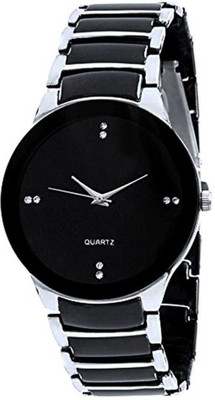 MATTRENDS Black Diamond Studded Trendy Luxury Styled Analog Watch  - For Men
