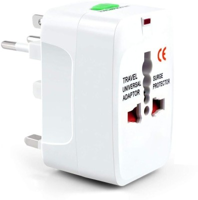 Right Gear Universal World Wide Travel Charger Adapter Plug Worldwide Adaptor(White)
