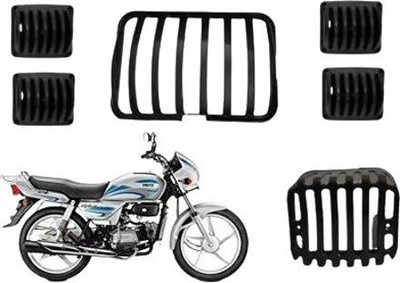 Santech splendor grill@santech033 Bike Headlight Grill(Black)