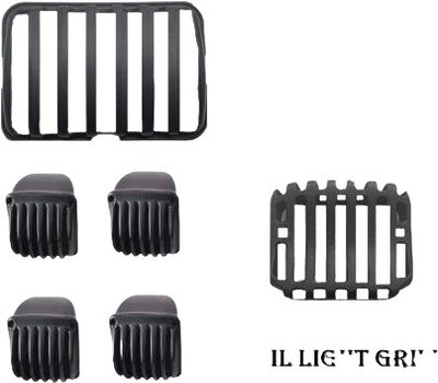 Santech splendor grill@olsic011 Bike Headlight Grill(Black)