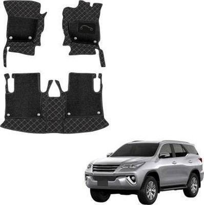 CARSHADE Leather 7D Mat For  Toyota Fortuner(Black)
