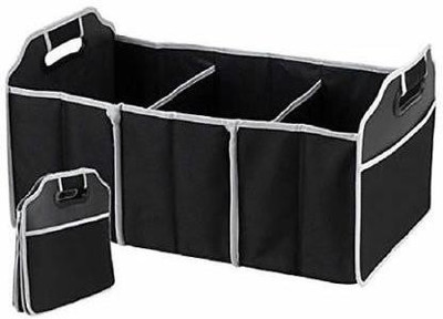 SONANI Car Boot Organizer Stuff Food Storage Bags Automobile Stowing Tidying Interior Accessories Folding Collapsible Travel Holder Cargo Carrier Box Trunk Organizer Trunk Organizer(Black)