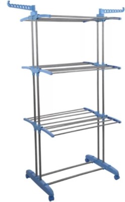 LAKSHAY Steel Floor Cloth Dryer Stand STAINLESS STEEL 304(3 Tier)