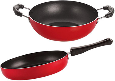 NIRLON Classic Range Non-Stick Coated Cookware Set(PTFE (Non-stick), Aluminium, 2 - Piece)