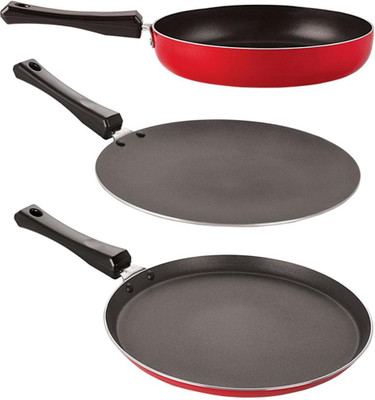 NIRLON 2.6mm_FT10_CT12_FP10 Non-Stick Coated Cookware Set(Aluminium, 3 - Piece)