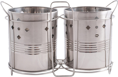 All There Empty Cutlery Holder Case(silver  Holds 12 Pieces)