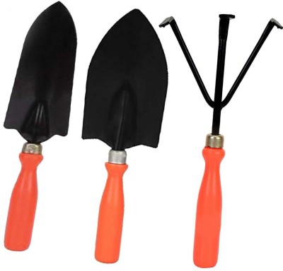 ERIN Gardening Tool Sets combo pack of 3 Pcs ( Hand Big Trowel, Hand Small Shovel with Cultivator ) Garden Tool Kit(3 Tools)